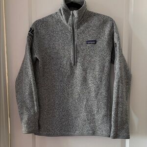 Patagonia Men's Light Heather Gray Half-Zip Fleece Pullover